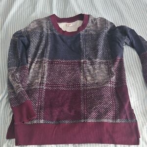 LuLaRoe Purple and Gray Knit Top